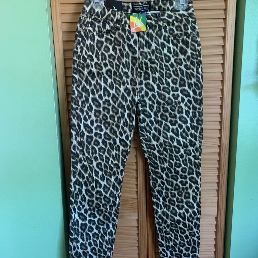 Dressed in Lala leopard pants.